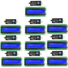 10-Pack I2C LCD1602 Display Module 16x2, Blue Backlight picture