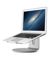 E4 - Laptop Stand with 360 Rotating Base & Built-in Cable Ring Ergonomic picture