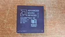 AMD Am486 DX-40 A80486DX-40 E6 9437BPD Vintage Ceramic GOLD Processor  picture