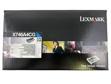 Brand New Sealed Lexmark X746A4CG Cyan Toner Cartridge X746, X748 picture