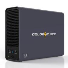 GOLDENMATE 1000VA LiFePO4 UPS 600W Battery Backup Pure Sine Wave White for PC picture