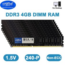 Crucial DDR3 40GB KIT 10x4GB 1600MHZ 1.5V 240-P Non-ECC DIMM Desktop Memory RAM picture