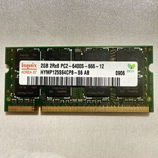 Hynix 2GB DDR2 SO-DIMM PC2-6400S DDR2-800 200-Pin Laptop RAM HYMP125S64CP8-S6 AB picture