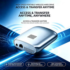 BLACKTIP SHARK 1TB Portable WiFi NAS Wireless Hard Drive Remote Access 4K Stream picture