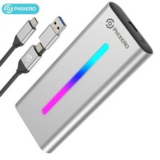 10Gbps M.2 NVMe Enclosure Hard Drive Aluminum USB 3.2Gen2 SSD Enclosure RGB picture