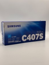 Genuine Samsung CLT-C407S Cyan Toner Cartridge for CLP-32x / CLX-318x OEM picture
