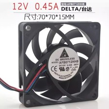 Delta 7015 DC12V 0.45A AFB0712HHB 7CM 3-Wire Cooling Fan picture