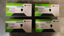 Genuine Lexmark 74C2HKE 74C2SCE 74C2SME 74C2SYE Toners lot FREE UK DELIVERY VAT picture