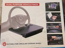 Double-use Steering Wheel Tray(14.5*11inch), Car Food Trays for Eating with  picture