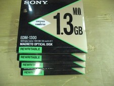 lot of 4 x Sony EDM-1300 1.3GB Magneto Optical Disk CERTIFIED & FORMATTED picture