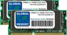 128MB (2 x 64MB) 60ns 144-PIN EDO SODIMM MEMORY RAM KIT FOR LAPTOPS/NOTEBOOKS picture