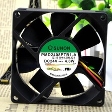 1pc SUNON PMD2408PTB1-A 8025 8CM  24V 4.8W  3-wire Cooling Fan picture