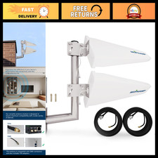 2x2 MIMO Log Periodic Antenna Kit for 4G LTE/5G | 15dBi Directional, 32ft Cables picture