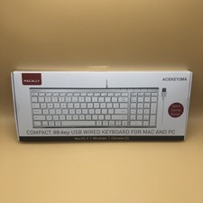 Macally ACEKEY2MA Compact 98-Key USB Wired Keyboard for Mac & PC – Space Saving picture