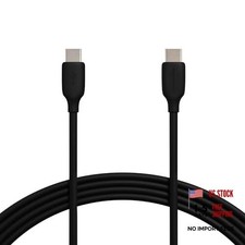 USB-C to USB-C 2.0 Fast Charging Cable, 60W, 480Mbps Speed, USB 10-Foot Black picture