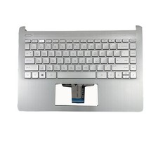 Silver Palmrest Keyboard For HP 14-DQ 14-FQ0110WM 14s-dq 14s-fq 14-FQ L88200-001 picture