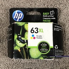 New Genuine HP 63XL Tri-color High Yield Ink Cartridge 07/2018 picture