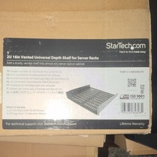 StarTech.com 2U 16in Vented Rack Shelf 19in 50lb Capacity Rack Mount CABSHELFV picture