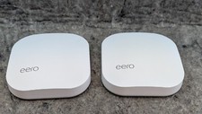 🔥Lot of 2🔥 Eero Pro B010001 2nd Gen AC Tri-Band Mesh Router White (Metronet) picture
