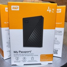 Western Digital My Passport Portable HDD 4TB TO Black Sealed acronis encryption picture