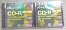 Vintage 1999 Lot of 2 Sealed Imation CD-R 1x-4x Compatible 650MB/74 Min CDs picture