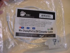 NEW - SIIG MINI DISPLAYPORT TO DVI CONVERTER CABLE 3FT picture