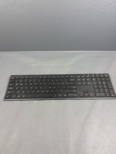 VssoPlor Slim Wireless Keyboard Full Size Rechargeable Ergonomic Silent Black picture