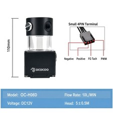 12V Water Cooling Pump Reservoir Combo G1/4 10L/min for PC 3D Printer picture