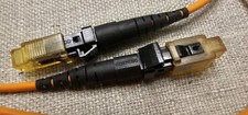 3M Fiber Optic Cable 3 Meters Corning MTRJ-MTRJ Duplex Multimode 50/125 Gold F/F picture