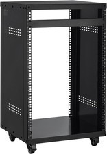 16U AV Rack, Recording Studio Rack Cabinet, Open Frame Server Rack with Locking picture