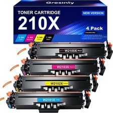 NEW Genuine 210X Toner Cartridges 4 Pack High Yield picture