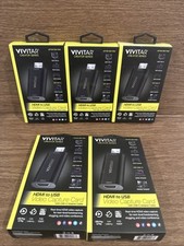 NEW Vivitar Creator Series HDMI To USB W/USB-C Adapter Cable (Lot Of 5) picture