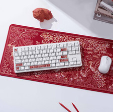 New Korean Traditional Mother-of-Pearl Pattern Desk Mat Keyboard Sticker Set picture