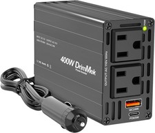 400W Car Power Inverter - Dual DC 12V to 110V AC Car Plug Adapter Outlets, Fa... picture