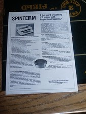 Vintage 1 Page Brochure Spinterm Input Output Unlimited Inc. picture