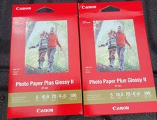 Canon PP-301 Photo Paper Plus Glossy II 4x6 inch 100 Sheets, 2 Boxes New picture
