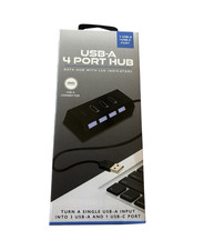 Electronic Necessities USB-A 4-Port Hub 3x USB-A + USB-C LED Plug & Play picture