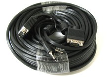 50' FT SVGA Super VGA M Male to Male Cable with 3.5mm Audio for Monitor TV 50FT picture