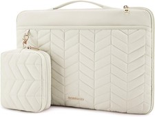 Puffy Padded Laptop Bag Sleeve for Women, Portable MacBook Air/Pro Case, 15-16 i picture