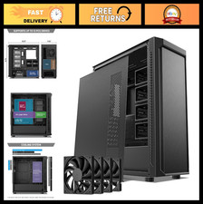 Max Storage E-ATX Computer Case, Dark Rock Design, High Airflow, Cable Managemen picture