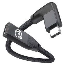 UseBean Right Angle USB C Extension Cable 0.6FT, 90 Degree USB-C BLACK picture
