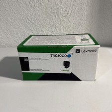 Lexmark 74C10C0 One Cyan Return Program Cyan Toner Cartridge Brand New picture