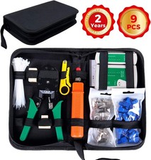RJ45 Crimping Tool Kit, Ethernet Pass through Crimper, Network Cat5e Cat5 Cat6 picture