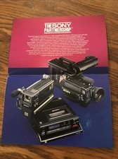 Vintage 80s Sony Video Camera Graphic The Sony Partnership Pamphlet Camcorder picture