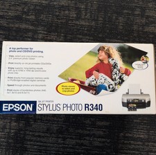 Epson Stylus Photo R340 Ink Jet Printer Direct Cd/Dvd Printing New In Box picture