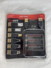 NEW GIGAWARE 6-IN-1 USB CABLE WITH GOLD PLATED ADAPTERS-PC-MAC-2602045 picture