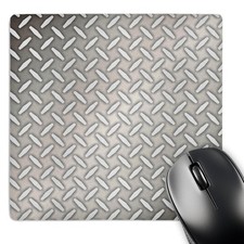 3D Rose Gray Steel Diamond PlateIndustrial PatternMatte Finish Mouse Pad - 8 x 8 picture