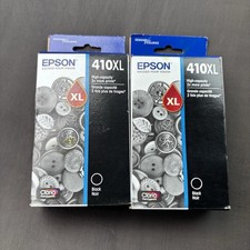 New 2PK Sealed Epson 410XL BLACK Ink Cartridge Genuine Sealed picture