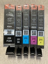 New Genuine Canon PGI-250 CLI-251 Black Color 5PK Setup Ink Cartridges picture