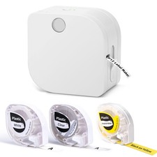 P12 Small Bluetooth Label Maker Machine 3 Tapes Ribbon Printer Tag White picture